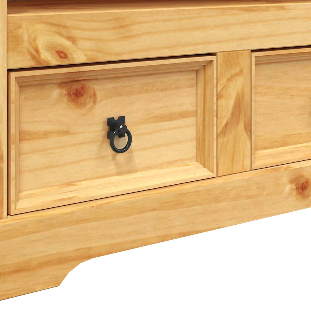 vidaXL Tv-meubel 91x43x56 cm Mexicaans grenenhout Corona-stijl wit