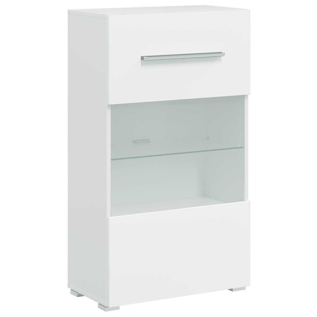 vidaXL Muurvitrine tv-meubel met LED-verlichting wit 5-delig