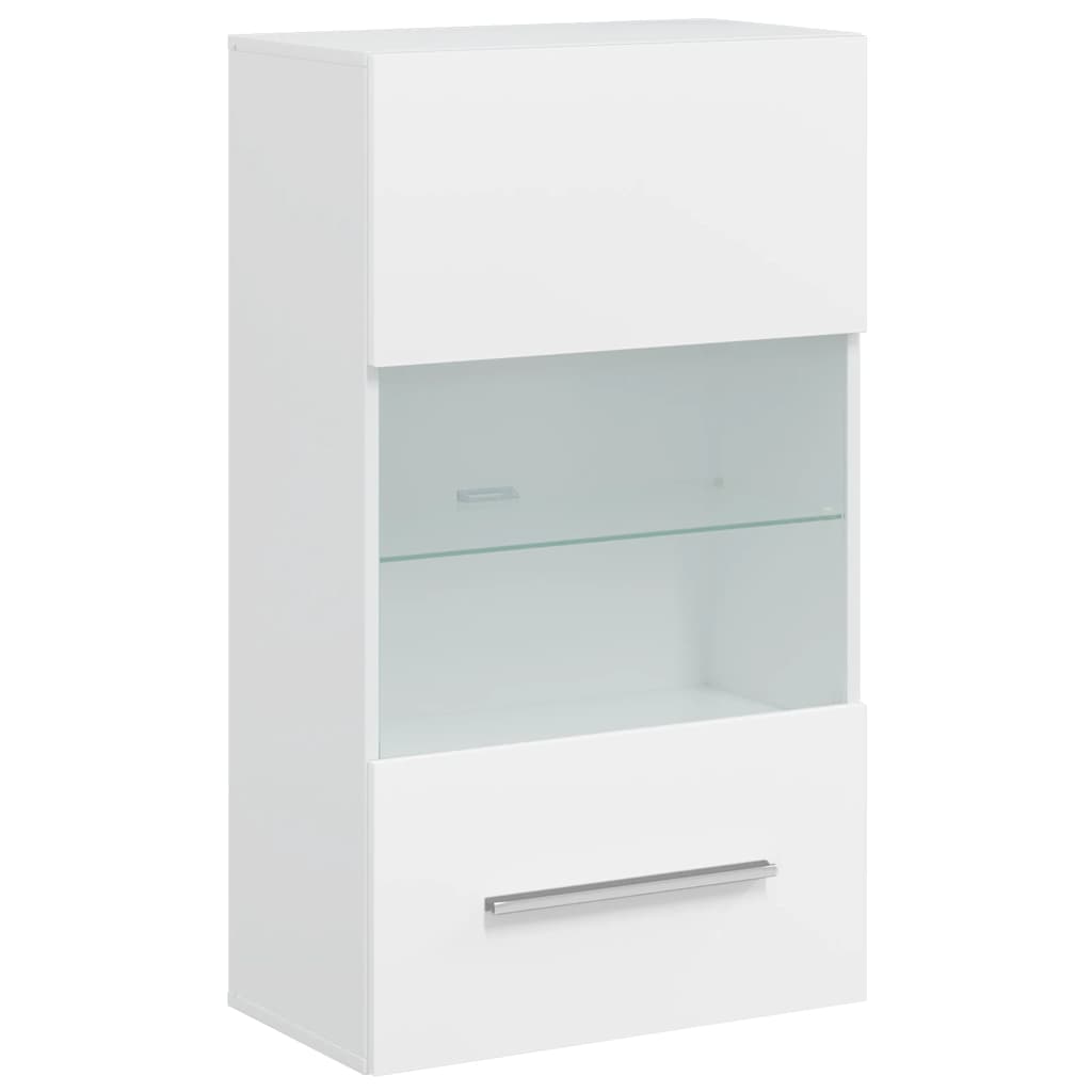 vidaXL Muurvitrine tv-meubel met LED-verlichting wit 5-delig