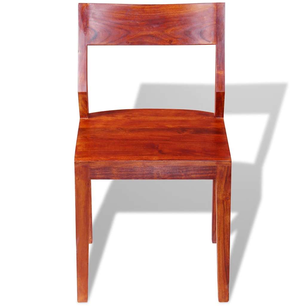vidaXL Eetkamerstoelen 2 st massief acaciahout