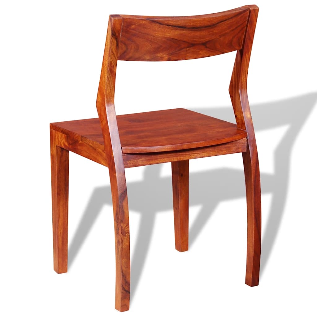 vidaXL Eetkamerstoelen 2 st massief acaciahout