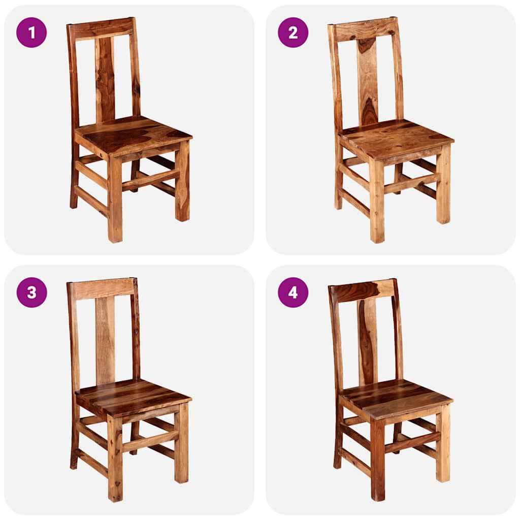 vidaXL Eetkamerstoelen 2 st massief acaciahout