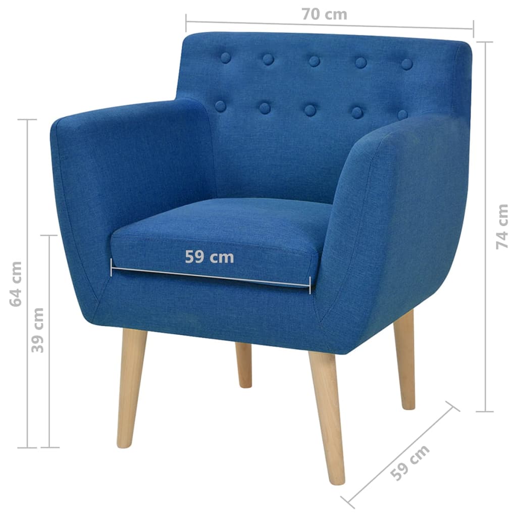 vidaXL Fauteuil stof geel