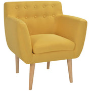vidaXL Fauteuil stof geel