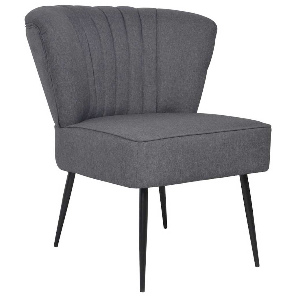 vidaXL Cocktailstoel stof donkergrijs