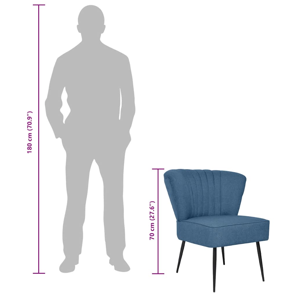 vidaXL Cocktailstoel stof donkergrijs