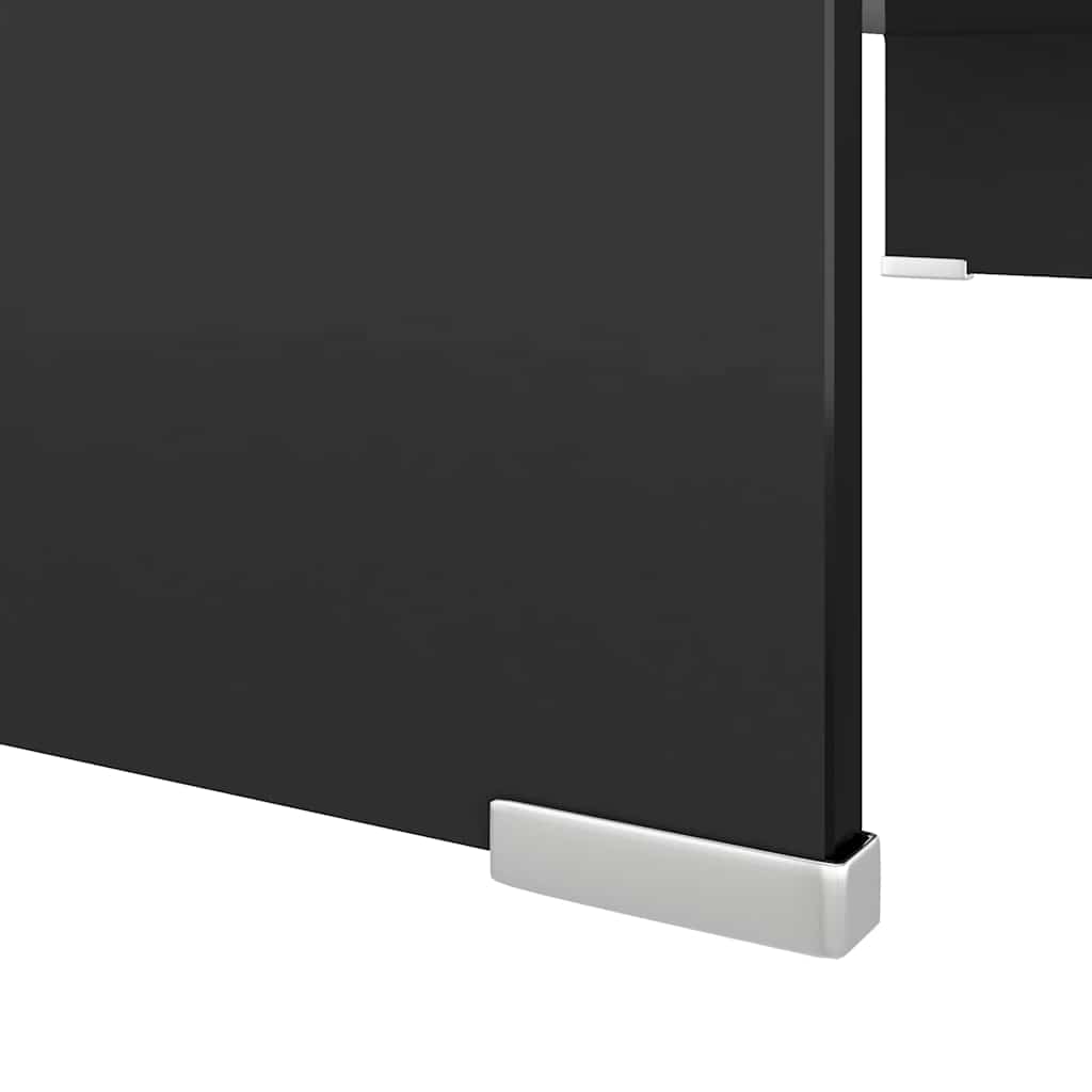 vidaXL Tv-meubel/monitorverhoger transparant 40x25x11 cm glas