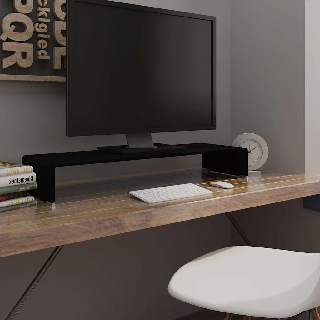 vidaXL Tv-meubel/monitorverhoger transparant 40x25x11 cm glas