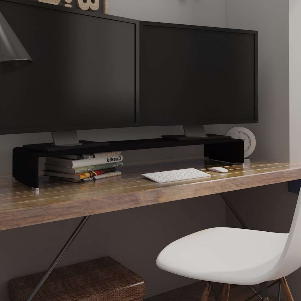 vidaXL Tv-meubel/monitorverhoger transparant 40x25x11 cm glas