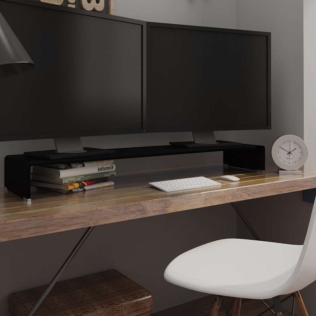 vidaXL Tv-meubel/monitorverhoger transparant 40x25x11 cm glas