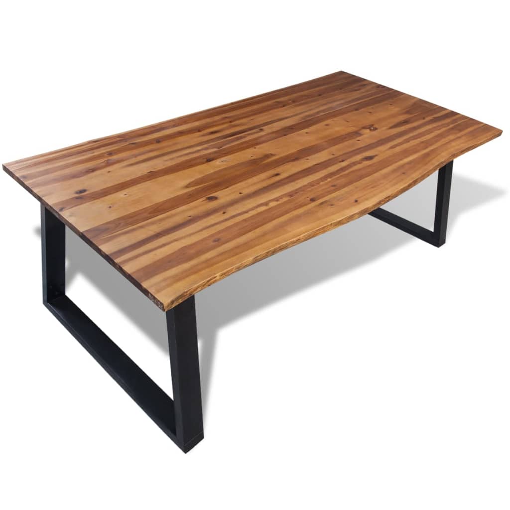 vidaXL Eetkamertafel 200x90 cm massief acaciahout