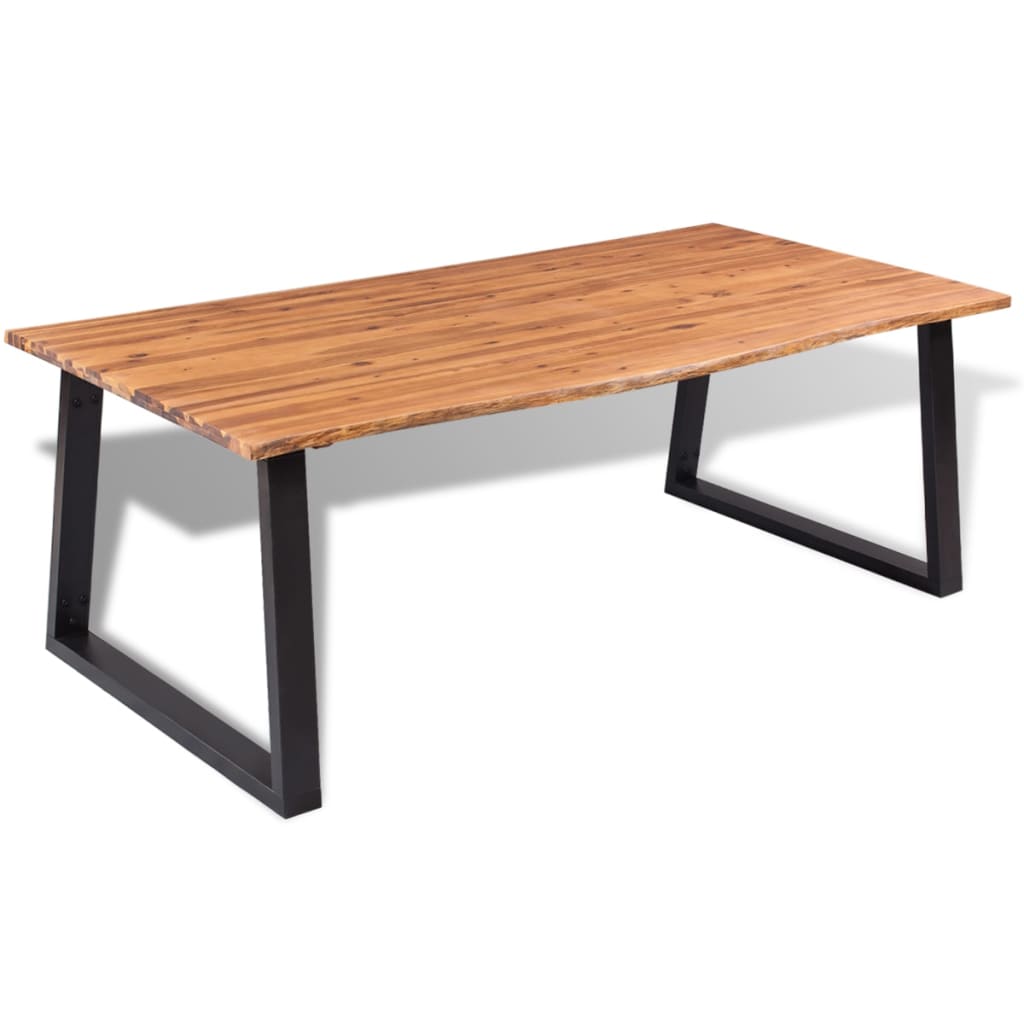 vidaXL Eetkamertafel 200x90 cm massief acaciahout