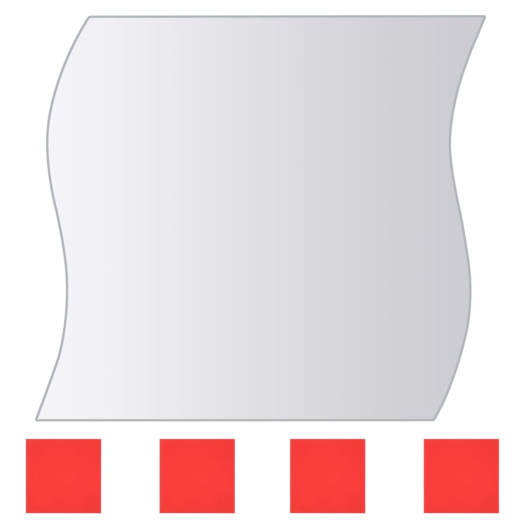 vidaXL 8 st Spiegeltegels meervormig glas