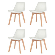 vidaXL Eetkamerstoelen 4 st kunststof wit