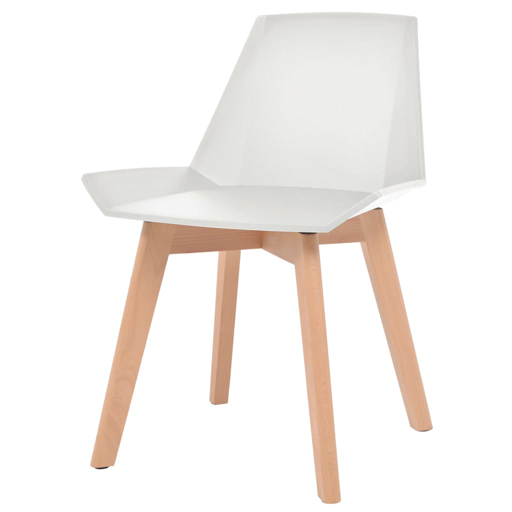 vidaXL Eetkamerstoelen 4 st kunststof wit