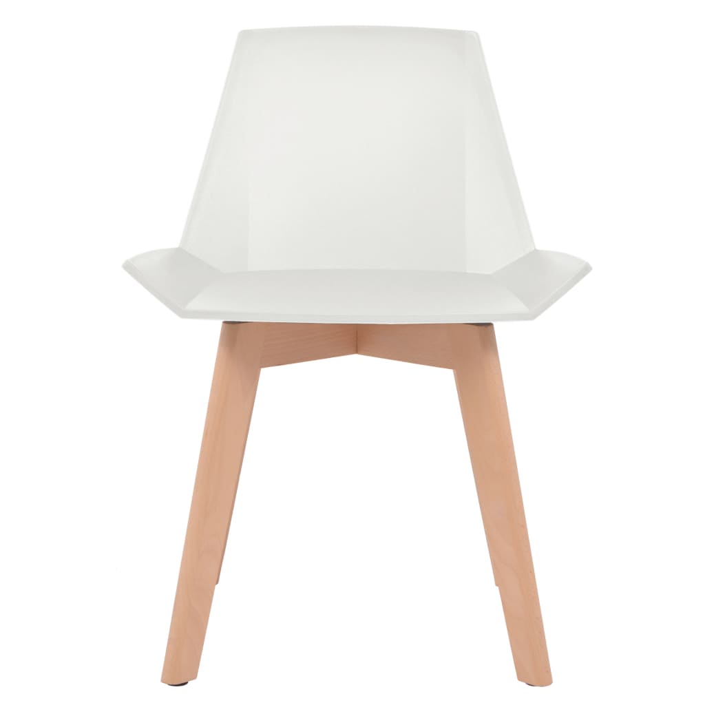 vidaXL Eetkamerstoelen 4 st kunststof wit