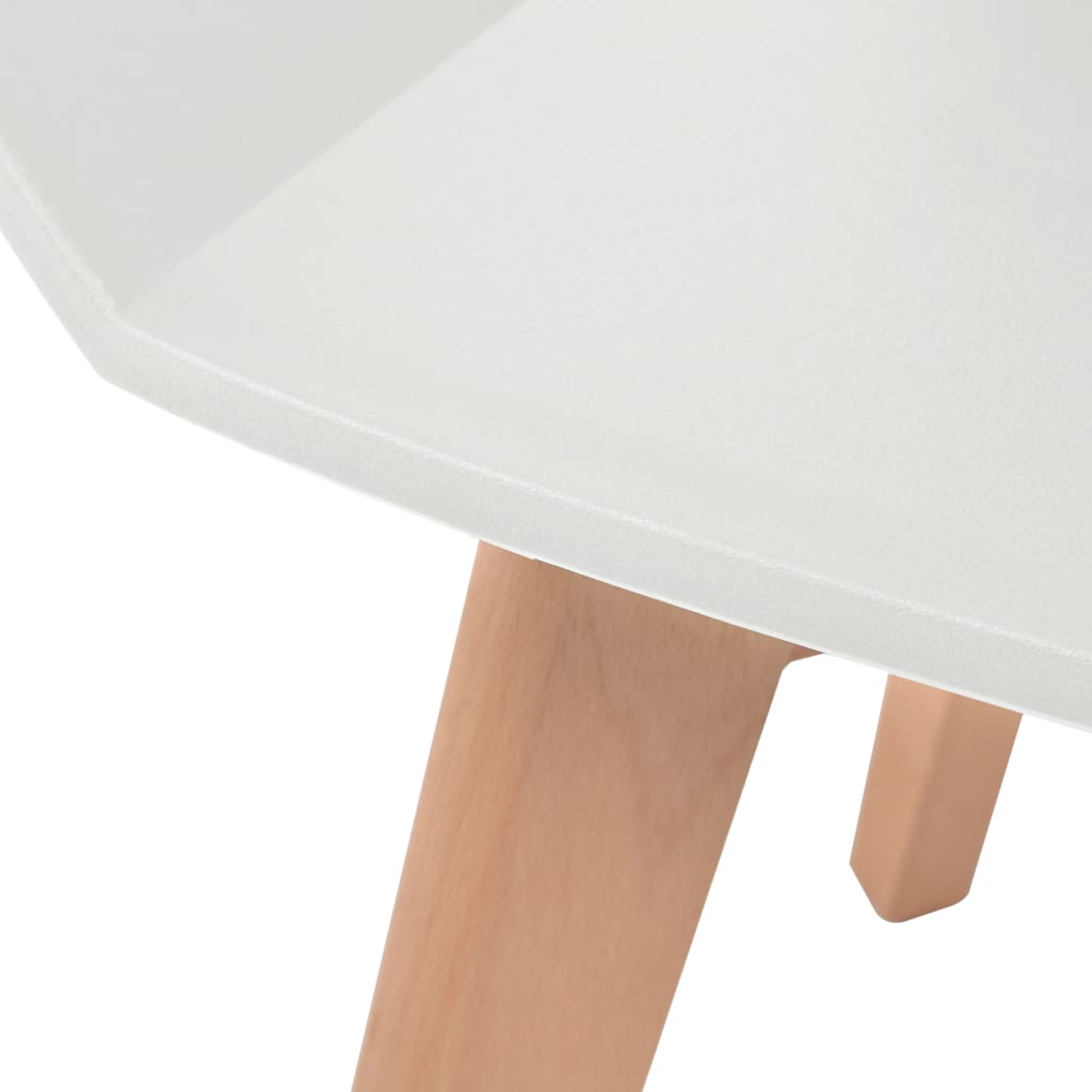 vidaXL Eetkamerstoelen 4 st kunststof wit