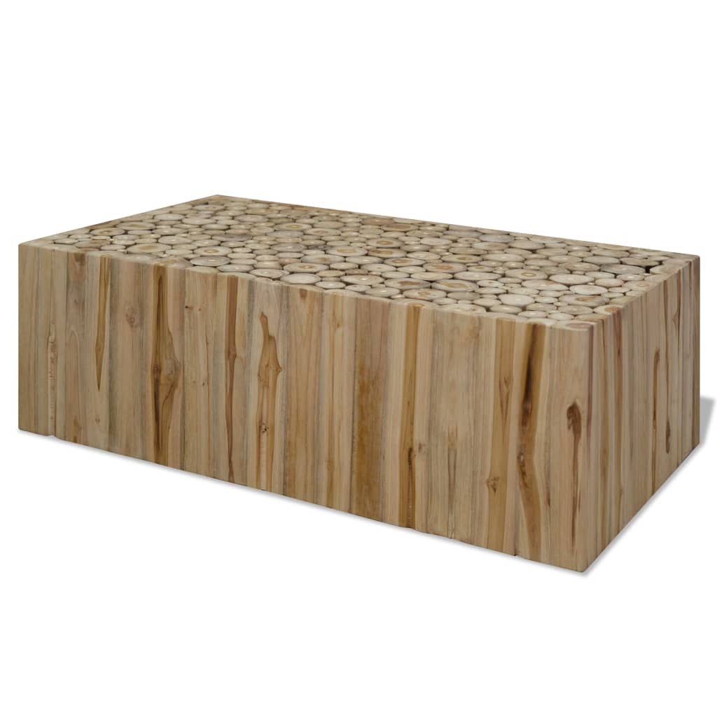 vidaXL Salontafel 90x50x30 cm echt teakhout - Aashly