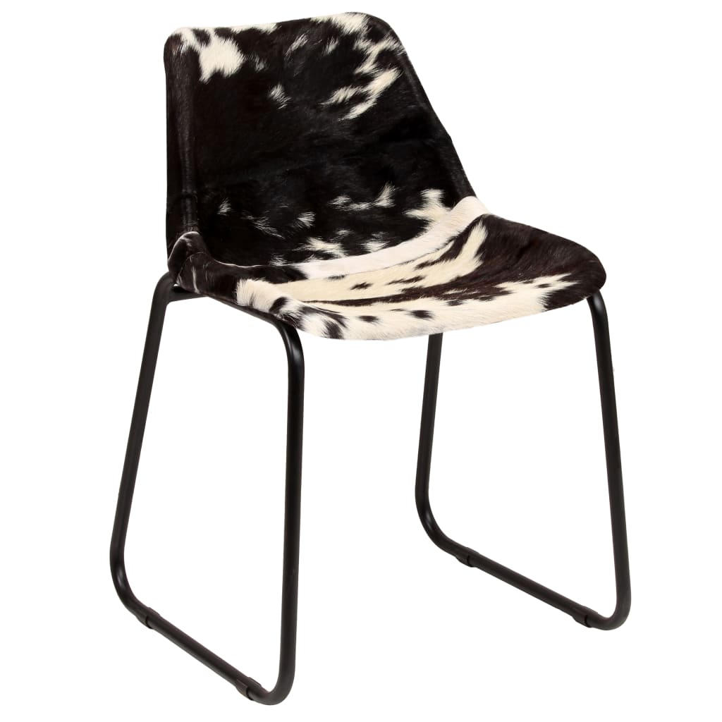 vidaXL Eetkamerstoelen echt geitenleer 2 st