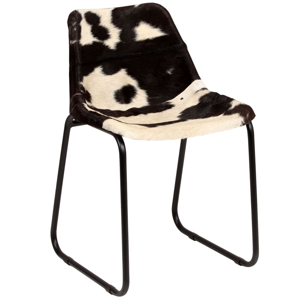 vidaXL Eetkamerstoelen echt geitenleer 2 st