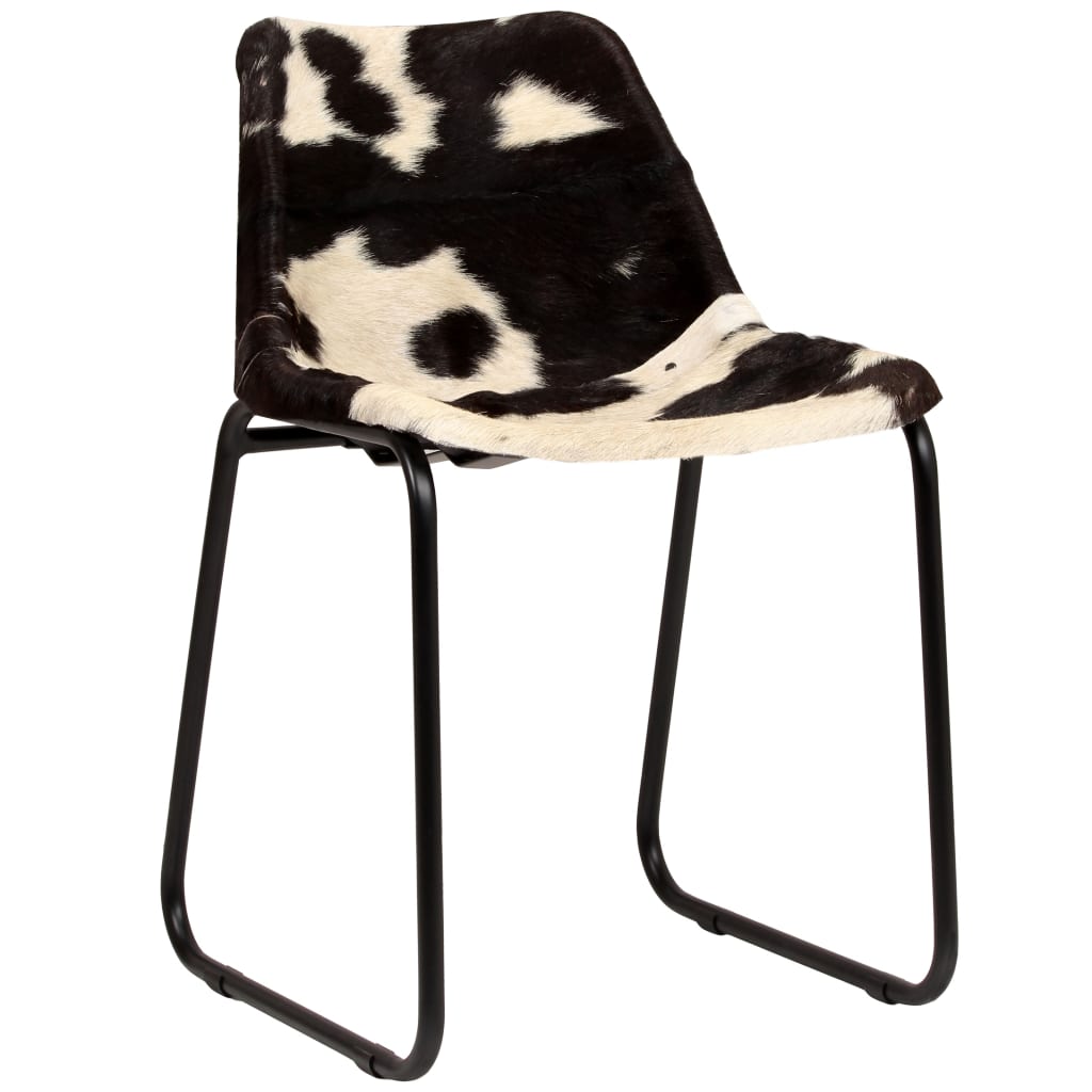 vidaXL Eetkamerstoelen echt geitenleer 2 st