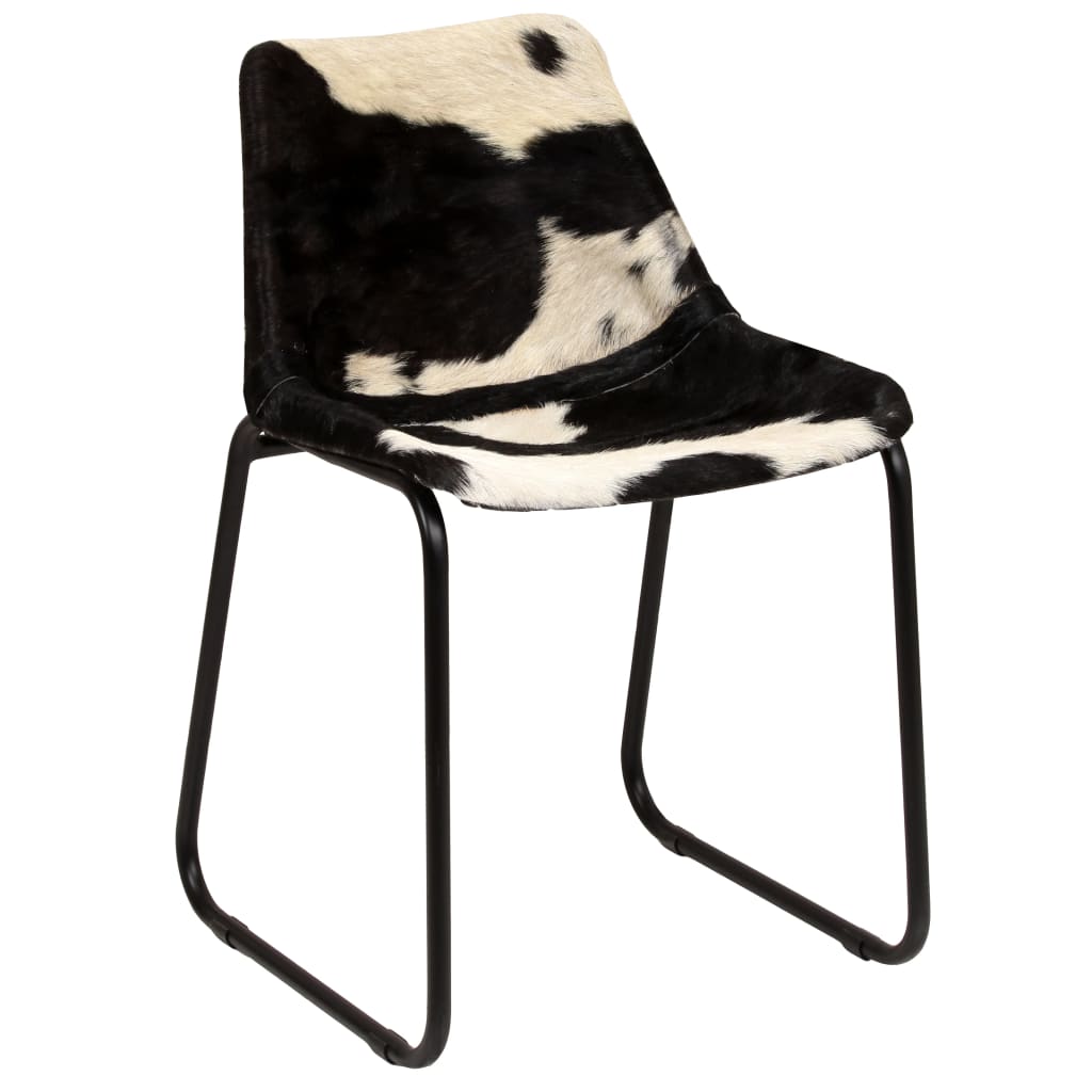 vidaXL Eetkamerstoelen echt geitenleer 2 st