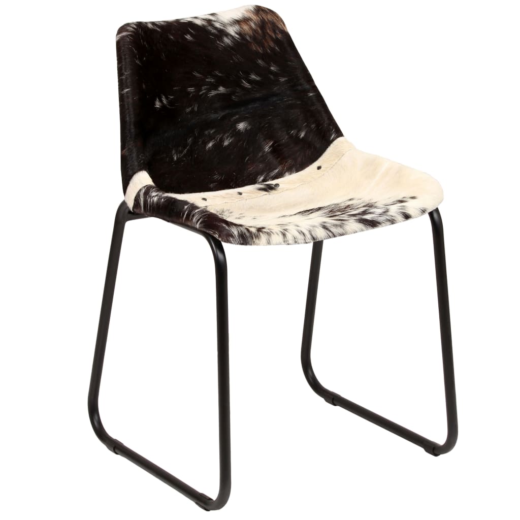 vidaXL Eetkamerstoelen echt geitenleer 2 st
