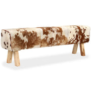 vidaXL Bankje 160x28x50 cm echt geitenleer