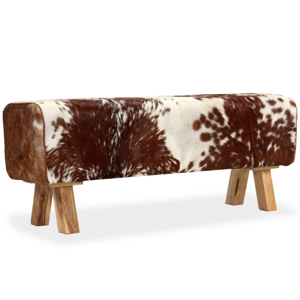 vidaXL Bankje 160x28x50 cm echt geitenleer