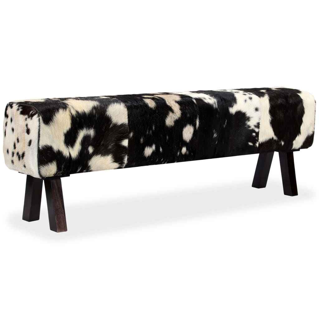 vidaXL Bankje 160x28x50 cm echt geitenleer