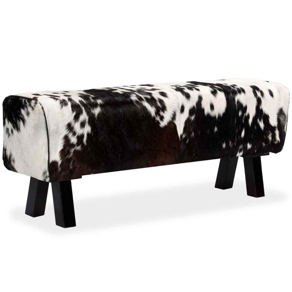 vidaXL Bankje 160x28x50 cm echt geitenleer