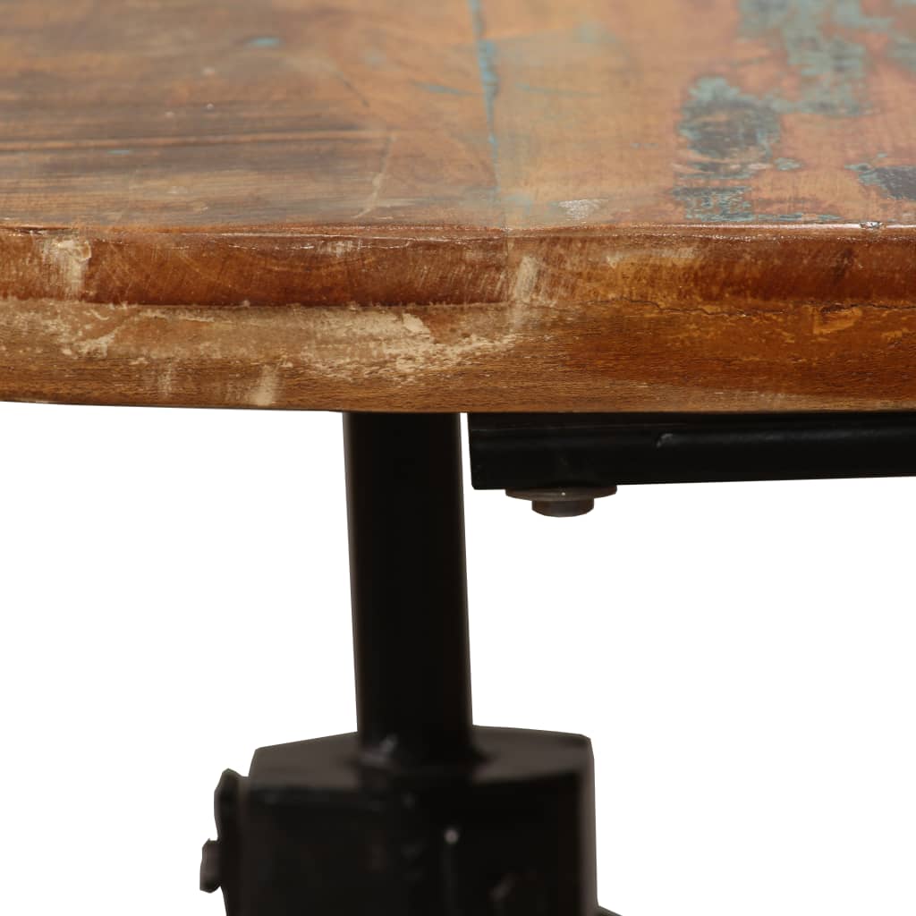 vidaXL Eettafel 180 cm massief gerecycled hout en staal