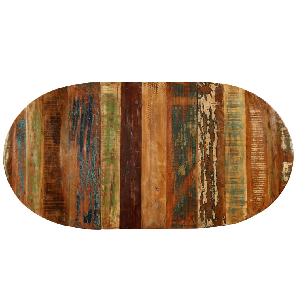 vidaXL Eettafel 180 cm massief gerecycled hout en staal