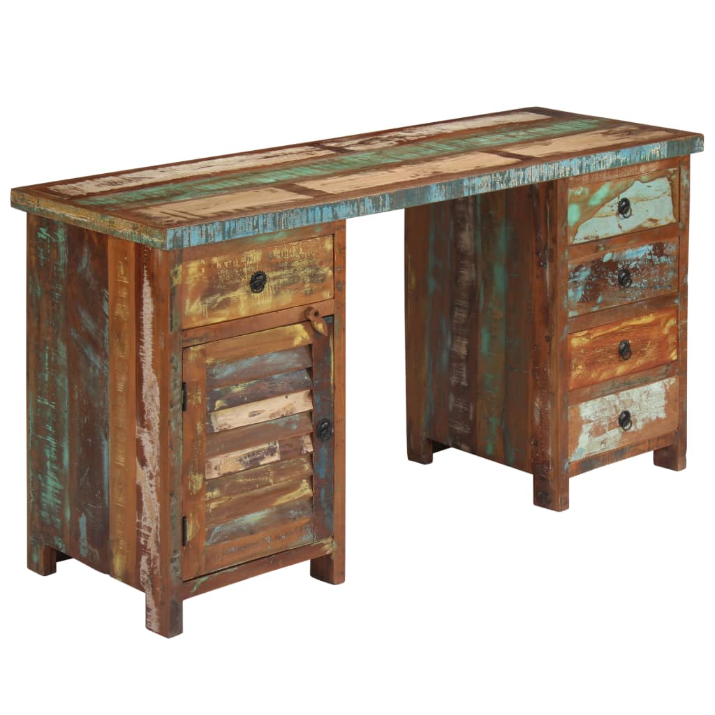 vidaXL Bureau 140x50x77 cm massief gerecycled hout