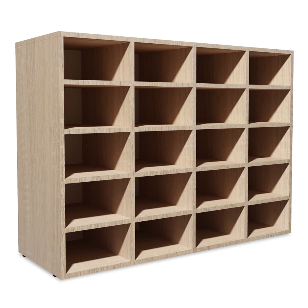 vidaXL Schoenenrek 92x30x67,5 cm bewerkt hout eikenkleurig