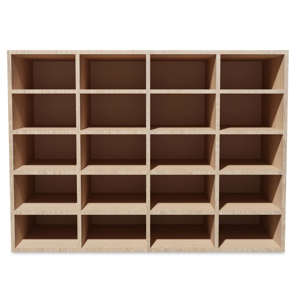 vidaXL Schoenenrek 92x30x67,5 cm bewerkt hout eikenkleurig