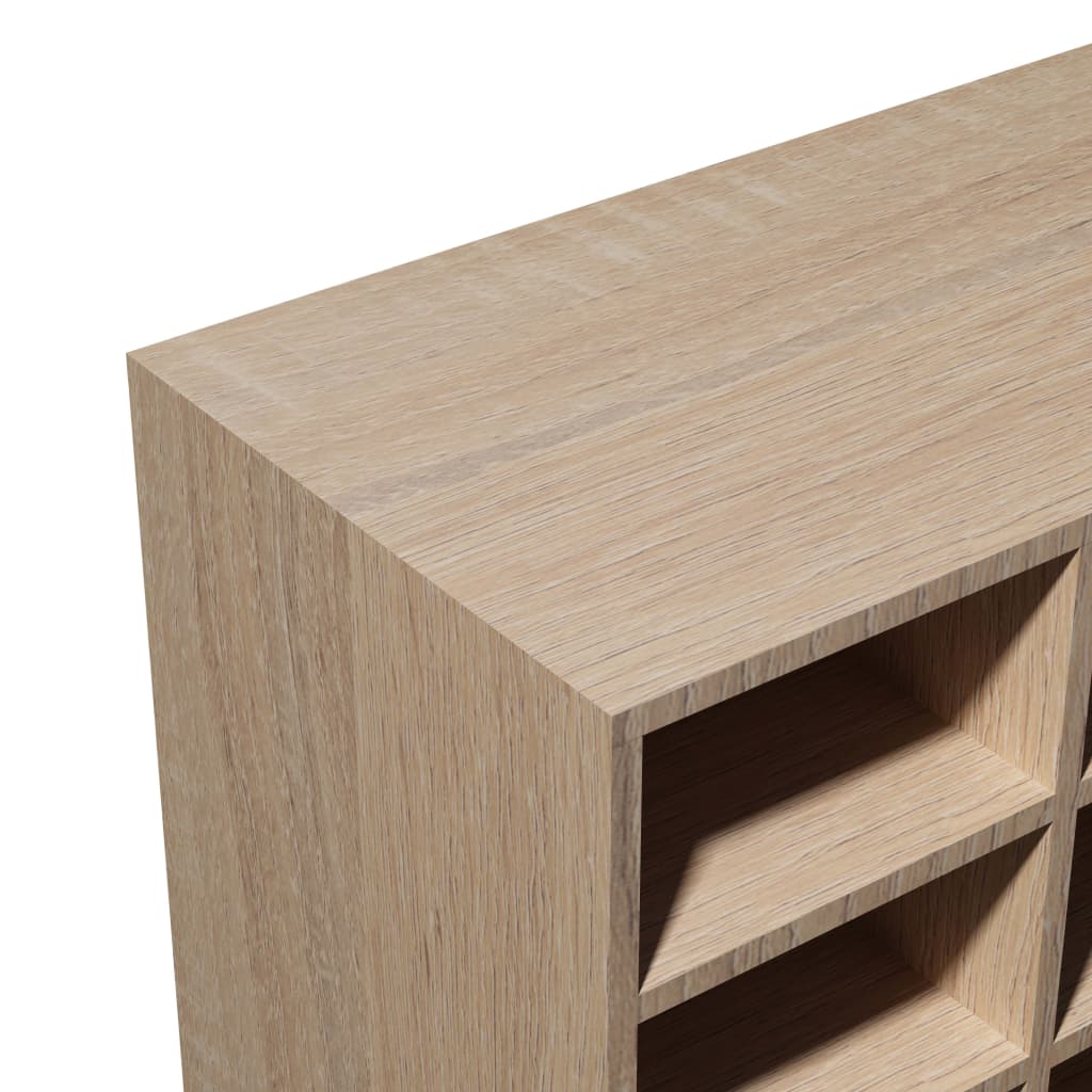 vidaXL Schoenenrek 92x30x67,5 cm bewerkt hout eikenkleurig
