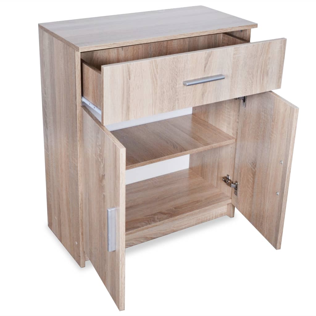 vidaXL Dressoir 71x35x88 cm bewerkt hout eiken