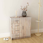 vidaXL Dressoir 79x35x88 cm bewerkt hout eiken
