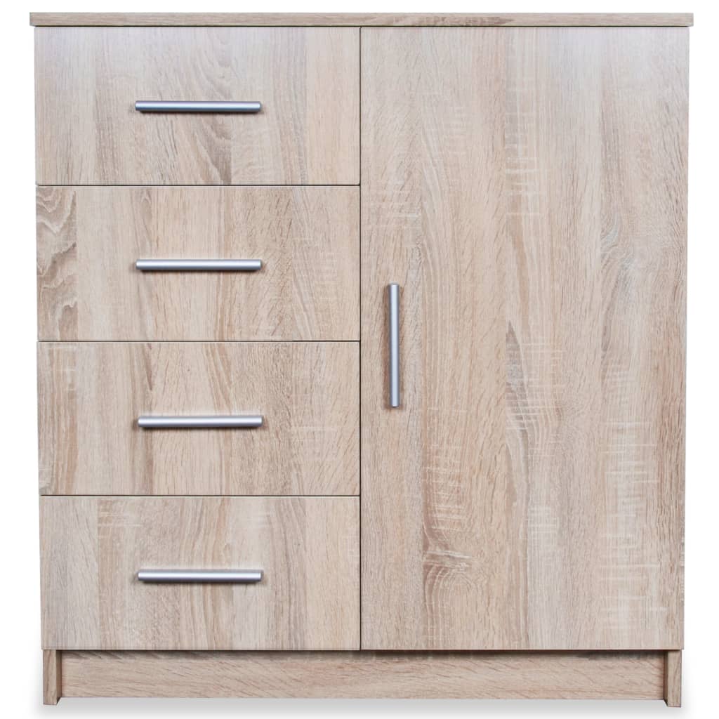 vidaXL Dressoir 79x35x88 cm bewerkt hout eiken