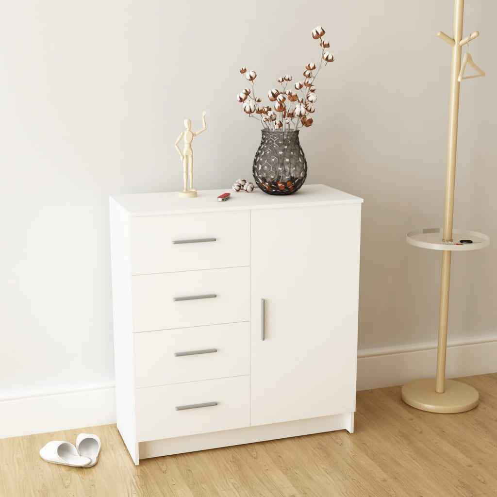 vidaXL Dressoir 79x35x88 cm bewerkt hout eiken