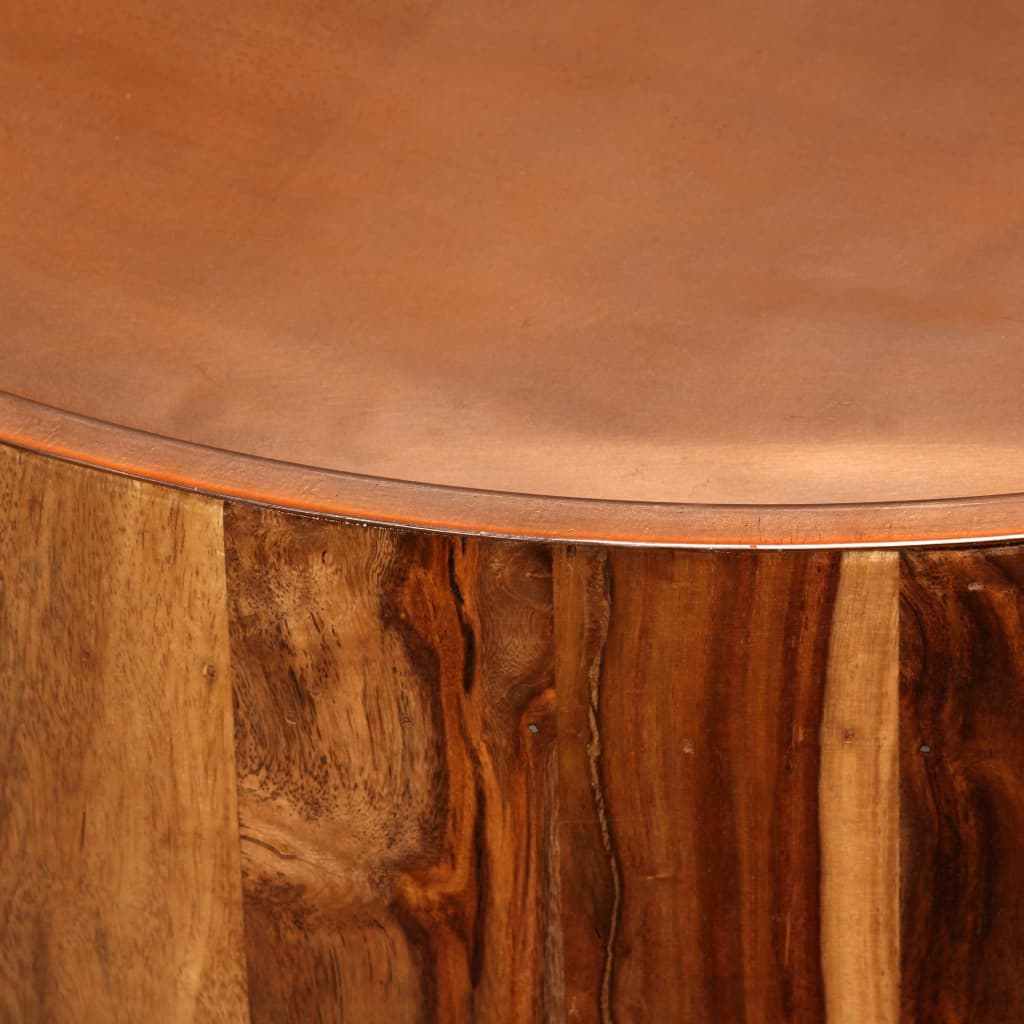 vidaXL Salontafel 68 cm massief acaciahout en staal