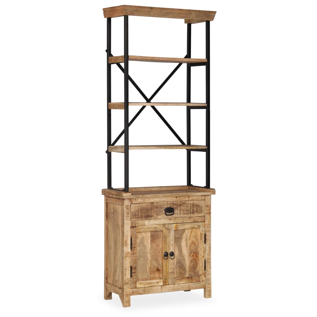 vidaXL Dressoir met schappen 65x30x180 cm massief mangohout