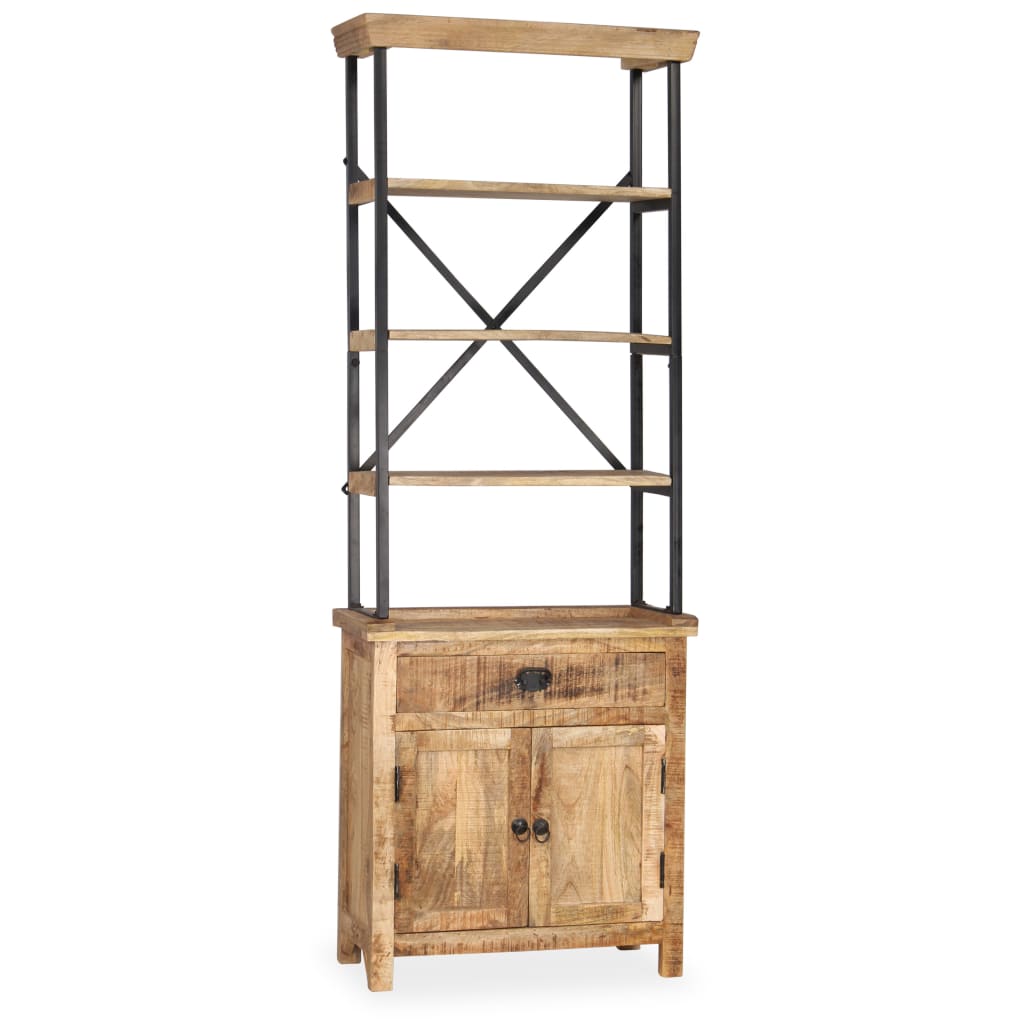 vidaXL Dressoir met schappen 65x30x180 cm massief mangohout