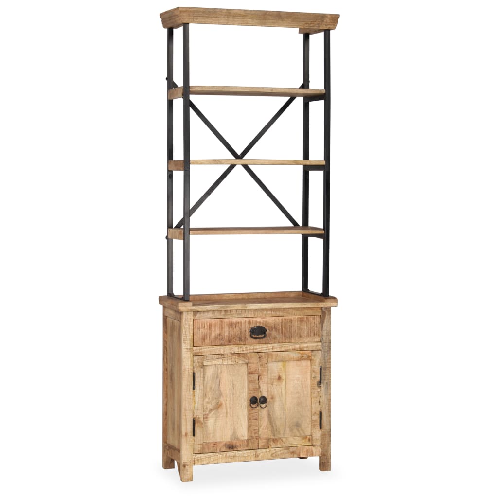 vidaXL Dressoir met schappen 65x30x180 cm massief mangohout