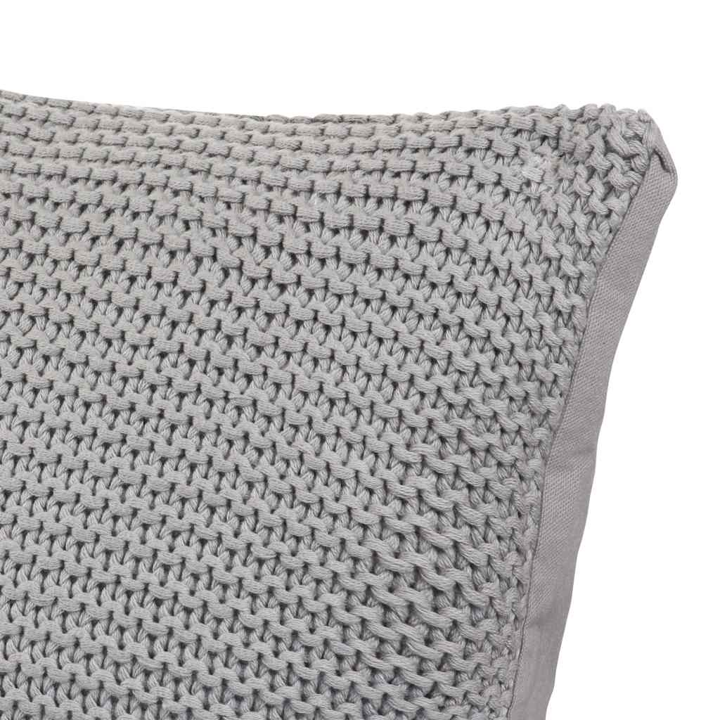 vidaXL Gooi kussens 2 pcs Grijs Katoen