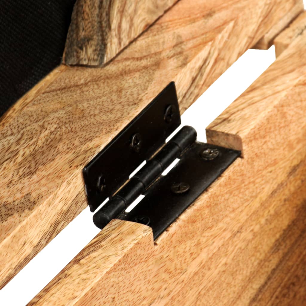 vidaXL Opbergbankje 80x44x44 cm echt leer en massief mangohout
