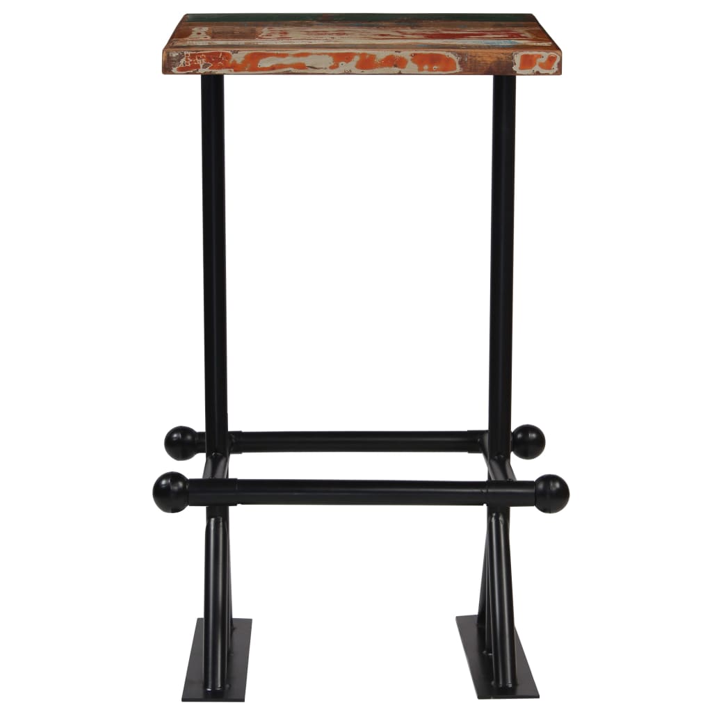 vidaXL Bartafel 60x60x107 cm massief gerecycled hout meerkleurig