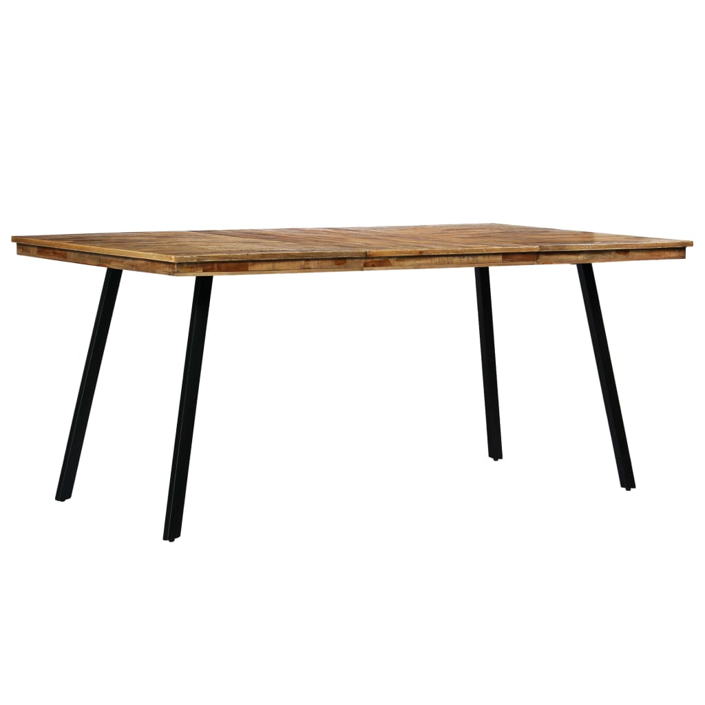 vidaXL Eettafel 180x90x76 cm gerecycled teakhout en staal