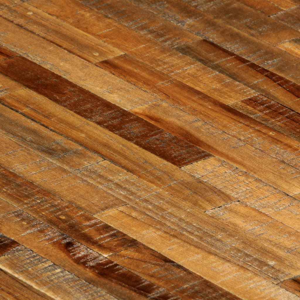 vidaXL Eettafel 180x90x76 cm gerecycled teakhout en staal
